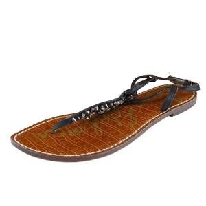 Sam Edelman Sz 6.5 M Black Gladiator Leather Women Sandals GWYENETH